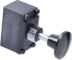 Botón negro con detén 2 posiciones Nugget 200 - Norgren