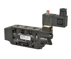 Válvula 5/2 1/4  NPT simple solenoide 110 VAC - Norgren